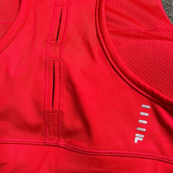 Fila Grete High Neck Sports Bra SMALL Red Racerback Longline Athletic Workout - Picture 8 of 12